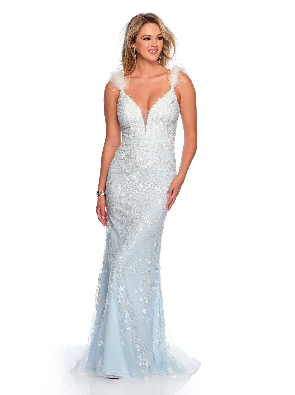 cocktail dresses with off-shoulder ruffles for feminine flair --Long Evening Dress by Dave and Johnny 11459