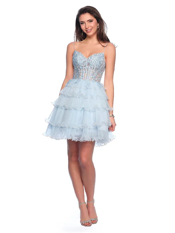 Graduation dresses with simple designs for a classic style -Short Cocktail Dress by Dave and Johnny 11753