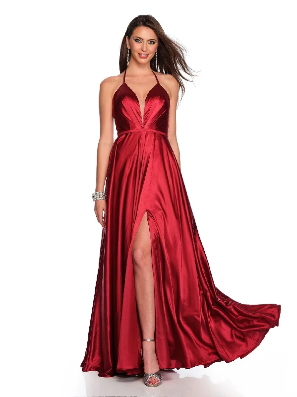 cocktail dresses with velvet fabric for winter elegance --Long Evening Dress by Dave and Johnny 11628