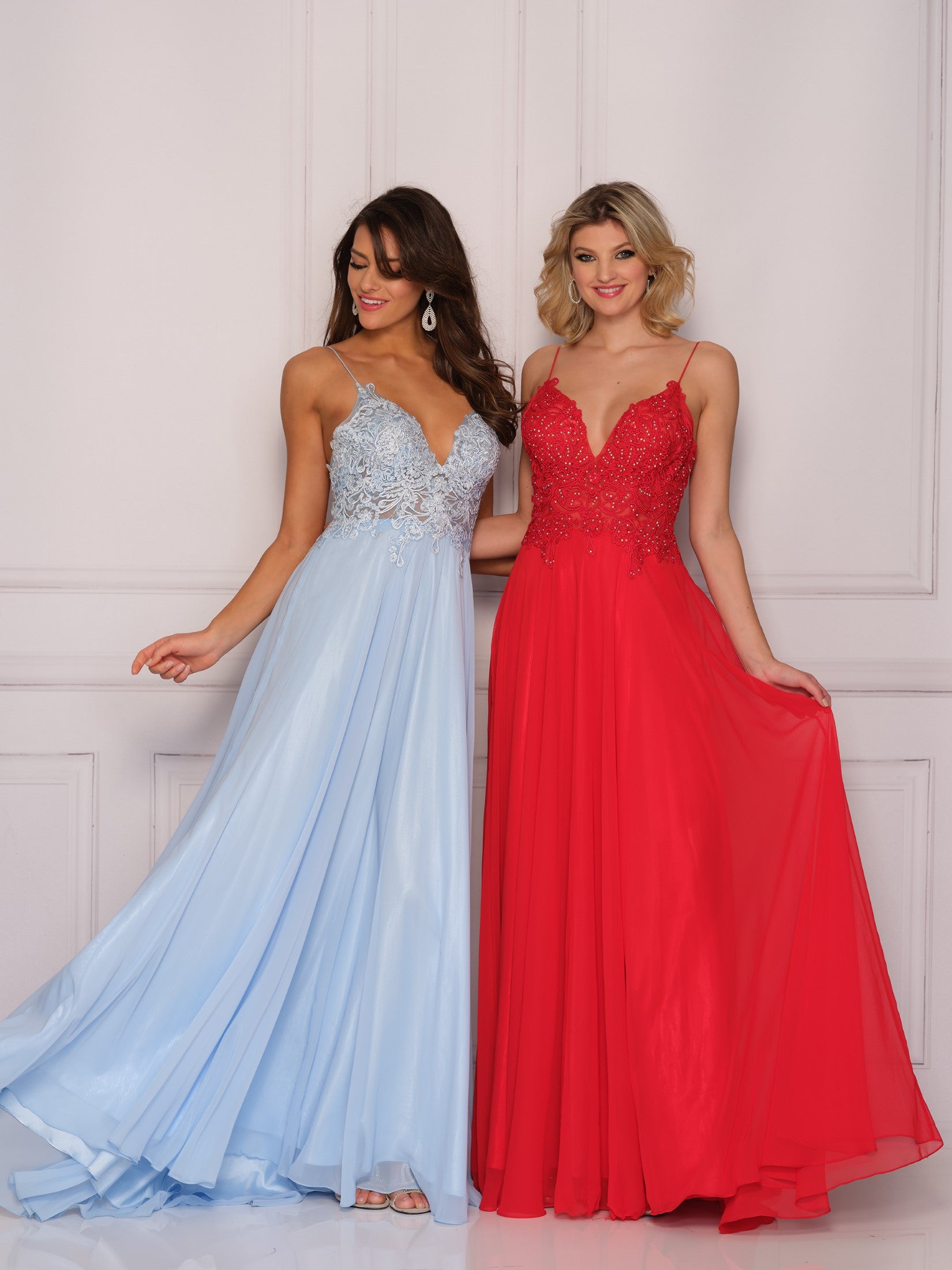 Short dresses for wedding guests who want to show off their legs -Long Evening Dress by Dave and Johnny 7248