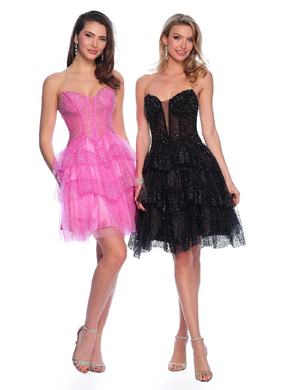 Graduation dresses for casual spring celebrations with stylish options -Short Cocktail Dress by Dave and Johnny 11878