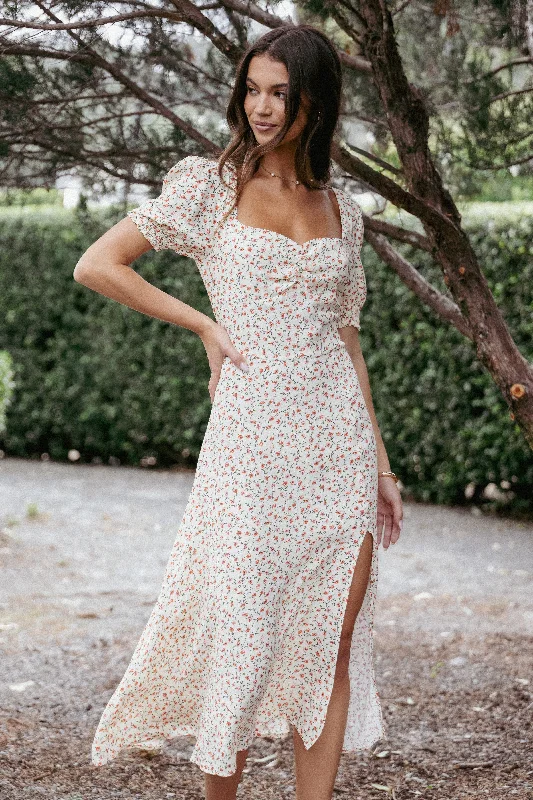 Stylish graduation dresses for a memorable graduation day -Franklin Dress - Cream Floral