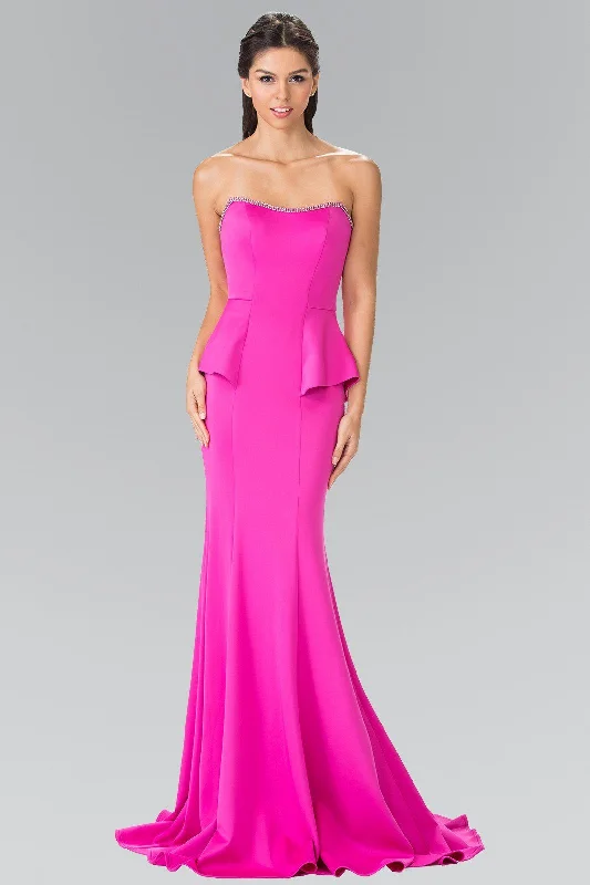 cocktail dresses with metallic thread for shimmer --Long Strapless Mermaid Dress by Elizabeth K GL2304