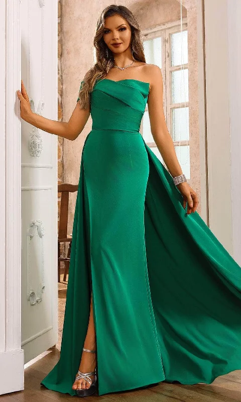 Terani Couture 251E4283 - Pleated Overskirt Sweetheart Evening Dress