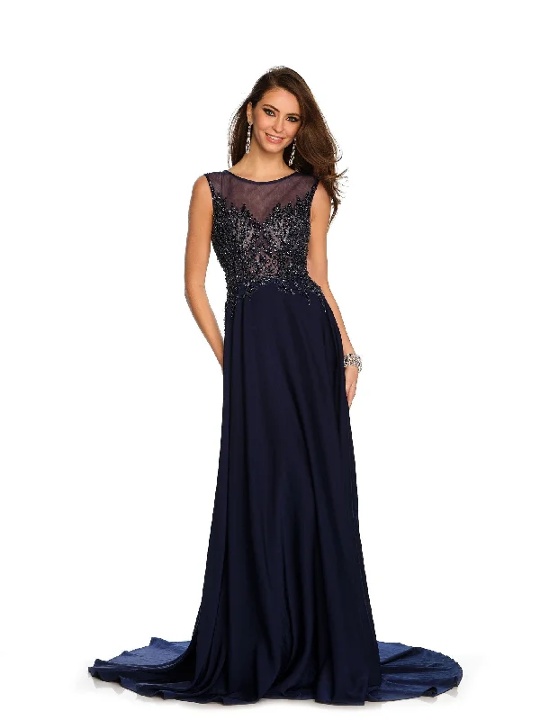 Perfect dresses for a wedding guest attending a winter wedding -Long Evening Dress by Dave and Johnny 11139