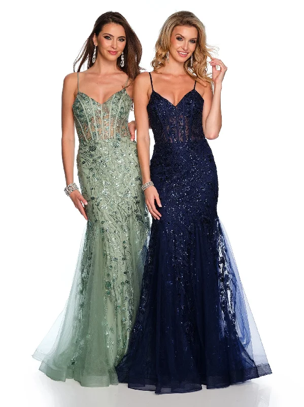 cocktail dresses with long sleeves for cooler weather --Long Evening Dress by Dave and Johnny 11658