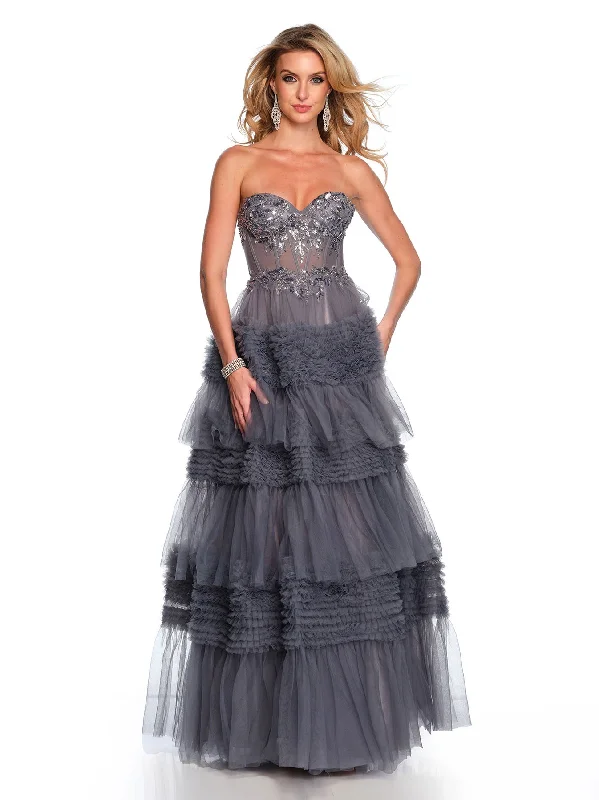 cocktail dresses with sweetheart necklines for romantic looks --Long Evening Dress by Dave and Johnny 11667