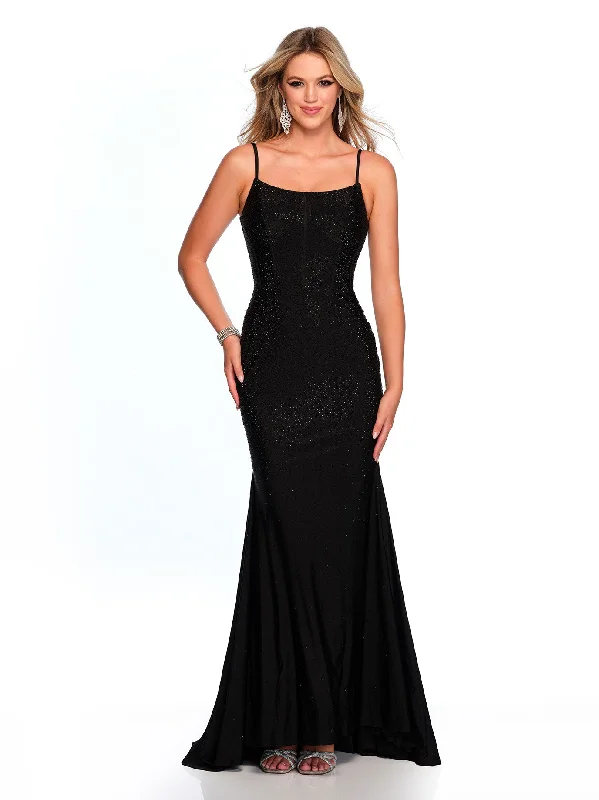 cocktail dresses with lace trims for delicate accents --Long Evening Dress by Dave and Johnny 11576