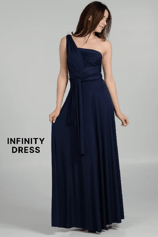 bridesmaid dresses with built-in bras for added support --Long Convertible Jersey Dress by Poly USA 7022