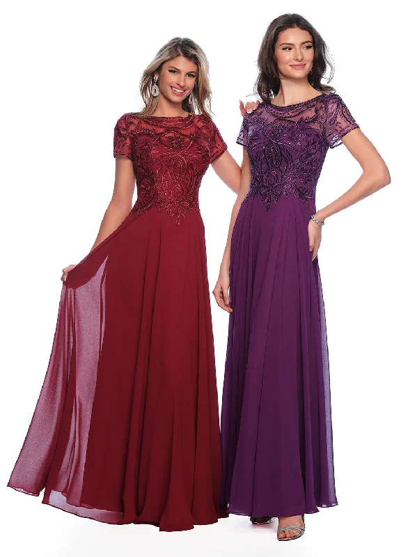Short wedding guest dresses for summer events -Long Evening Dress by Dave and Johnny A9071