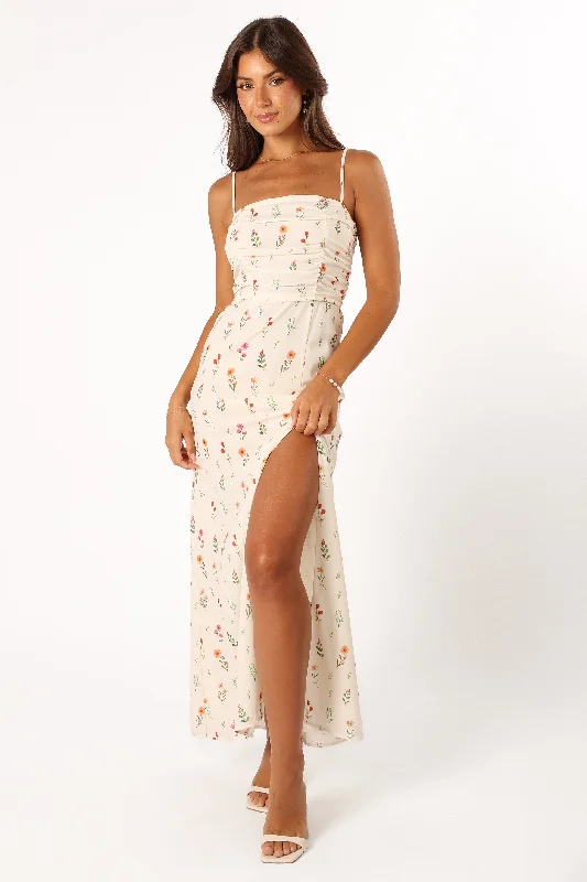cocktail dresses with wrap skirts for adjustable fit --Ariel Maxi Dress - Ranala Print