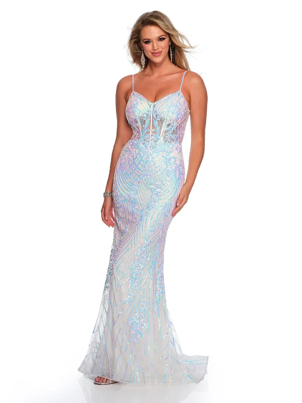 cocktail dresses with beaded straps for sparkle --Long Evening Dress by Dave and Johnny 11378