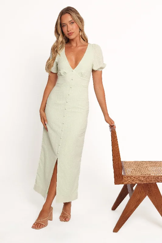 Spring dresses for mothers of the bride with elegant options -Seraphina Maxi Dress - Green