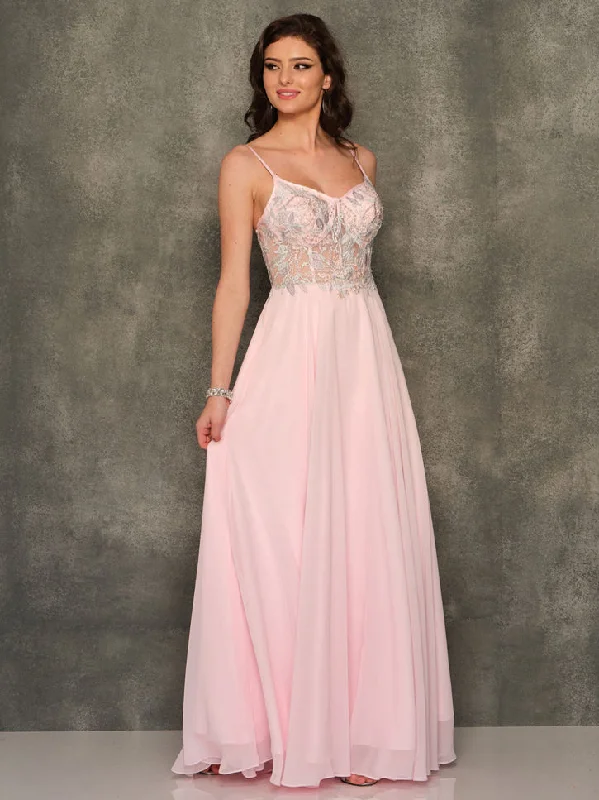 cocktail dresses with sweetheart necklines for romantic looks --Long Evening Dress by Dave and Johnny 10970