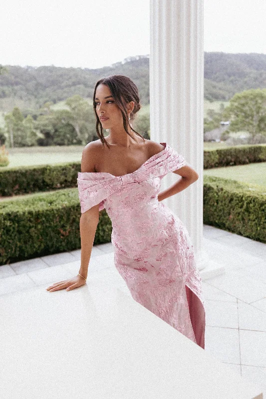 affordable bridesmaid dresses under $100 for small weddings --Lilia Maxi Dress - Pink