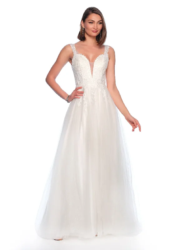 Elegant wedding guest dresses with simple lines -Wedding Dress by Dave and Johnny 11990