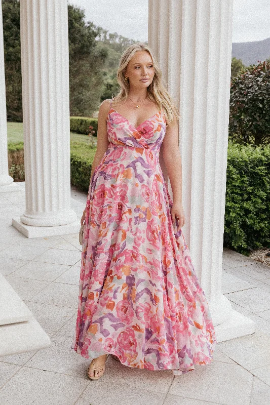 Wedding guest dresses with intricate lace work for added sophistication -Madilyn Maxi Dress - Multi Floral