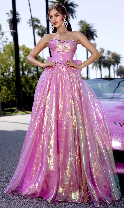 Portia and Scarlett PS25300 - Metallic Sweetheart Neck Ballgown