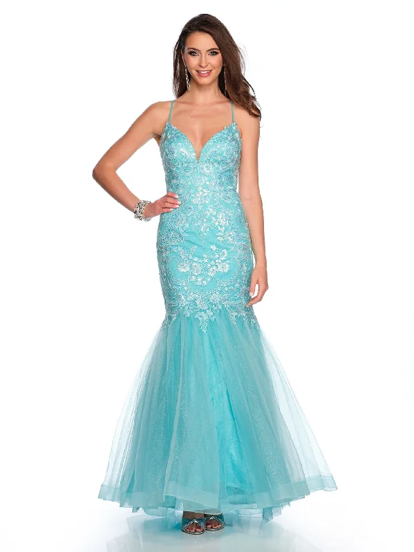 cocktail dresses with floral patterns for spring events --Long Evening Dress by Dave and Johnny 11372