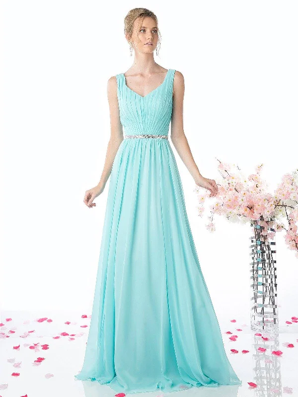 Best wedding guest dresses for rustic weddings -Long Sleeveless Chiffon Dress by Cinderella Divine W0014