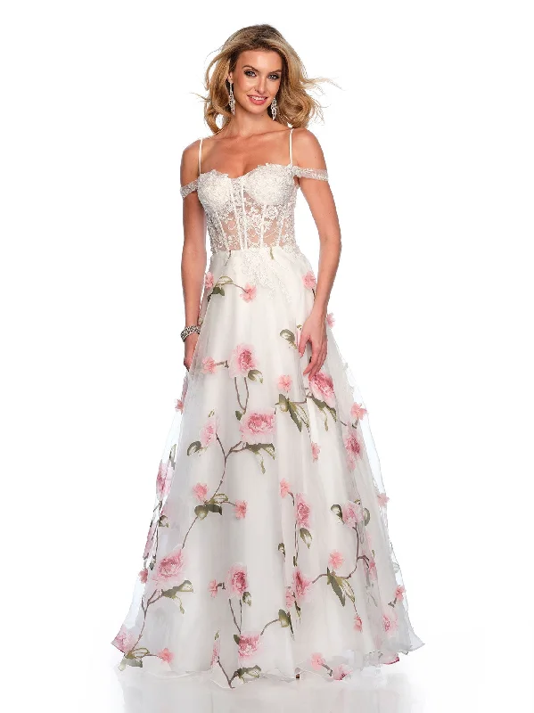Trendy tiered dresses for wedding guests who want to stand out -Long Evening Dress by Dave and Johnny 11656