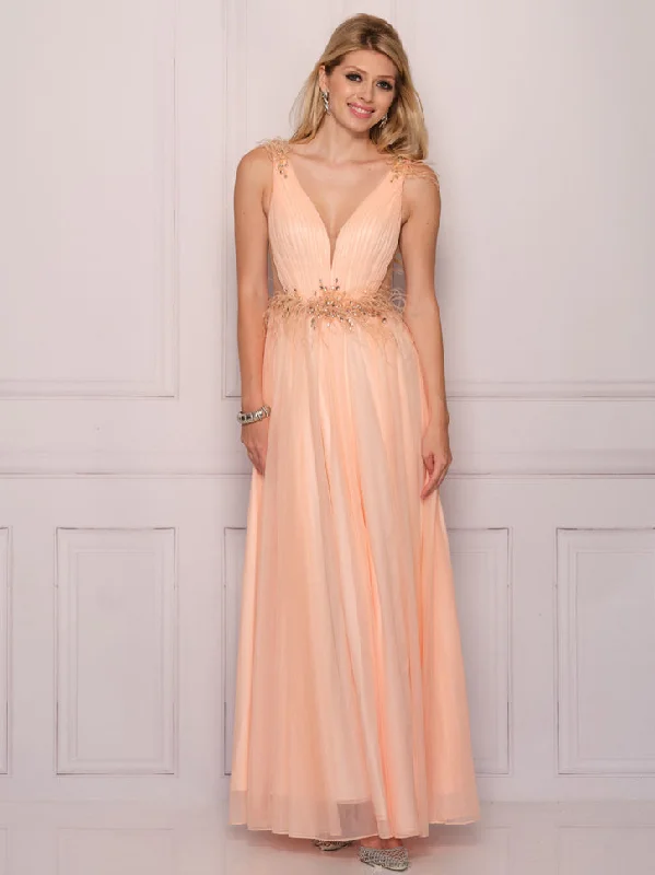 cocktail dresses with long sleeves for cooler weather --Long Evening Dress by Dave and Johnny 11083