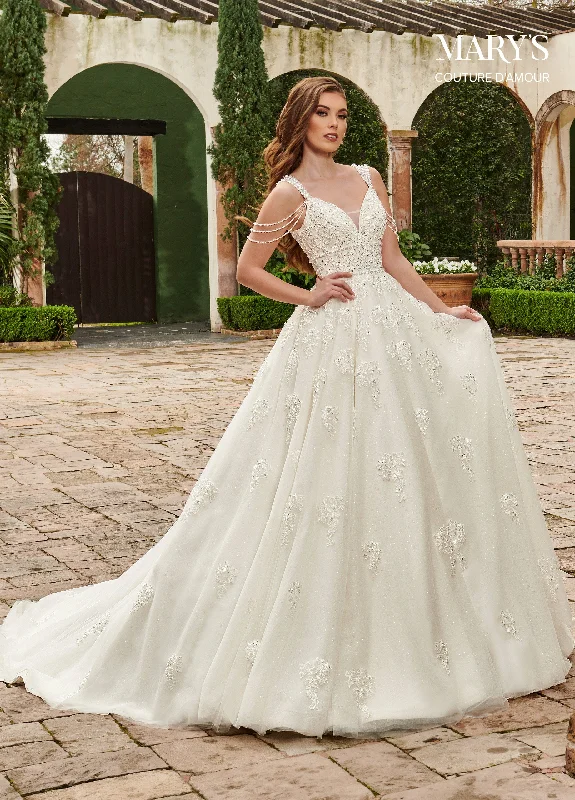 Trendy dress designs for cocktail receptions -Cold Shoulder Wedding Dress by Mary's Bridal MB4115