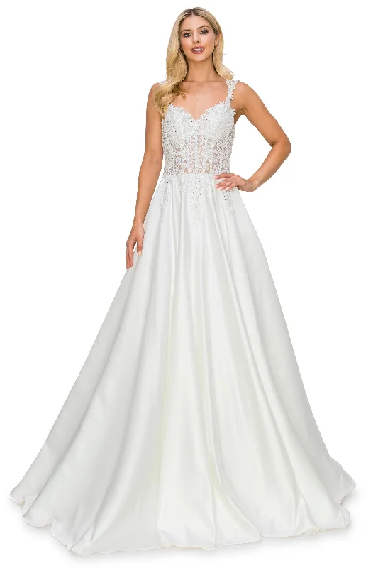 cocktail dresses with layered skirts for dramatic effect --Applique Illusion Satin Gown by Cinderella Couture 8041J