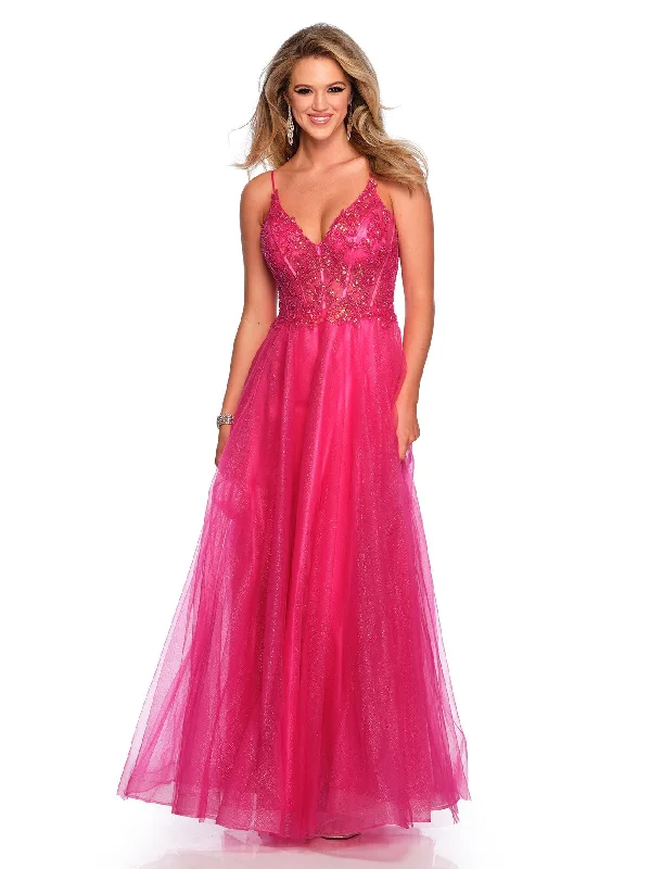 cocktail dresses with velvet bodices for winter glam --Long Evening Dress by Dave and Johnny 11243