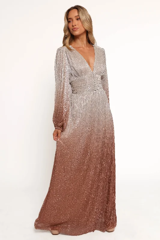 Comfortable wedding guest dresses for dancing all night -Jovie Maxi Dress - Starlight Bronze