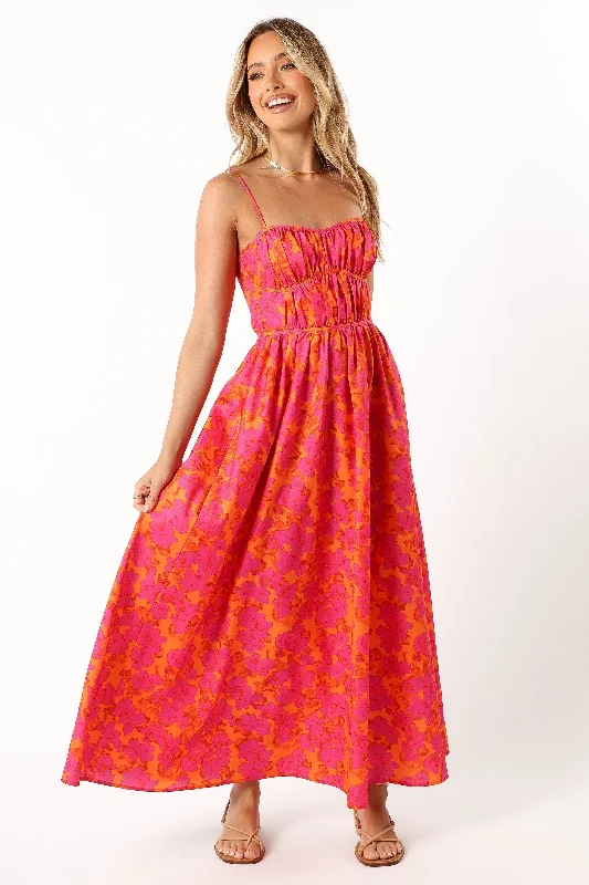Vintage-inspired spring dresses for a retro vibe -Kelani A-Line Midi Dress - Ambrosia