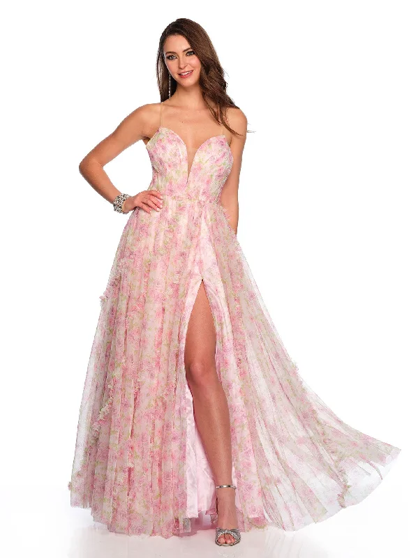 cocktail dresses with lace overlays for vintage appeal --Long Evening Dress by Dave and Johnny 11590