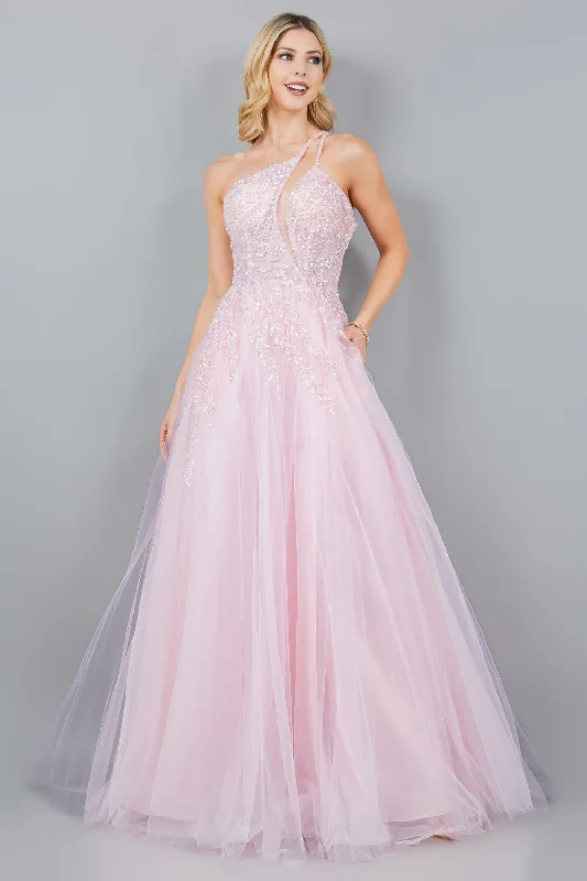 Wedding guest dresses with vintage-inspired designs for a retro look -Sequin One Shoulder A-line Gown by Cinderella Couture 8118J