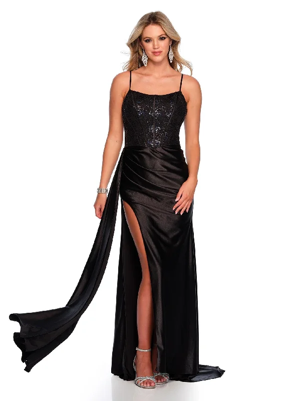 cocktail dresses with beaded straps for sparkle --Long Evening Dress by Dave and Johnny 11458