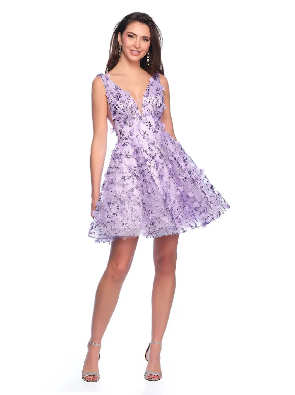Graduation dresses with bold patterns for a fun look -Short Cocktail Dress by Dave and Johnny 11765