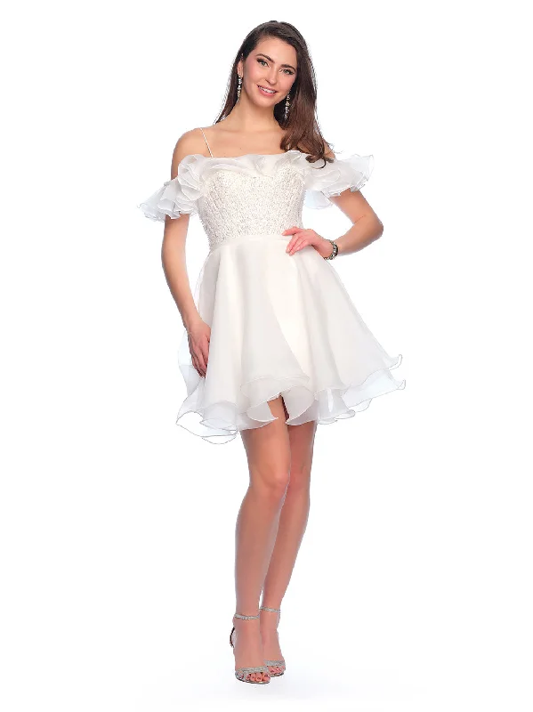 Short graduation dresses for an easy, fun look -Short Cocktail Dress by Dave and Johnny 11201