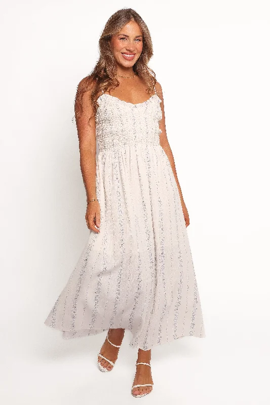 Spring dresses for outdoor festivals with easy wearability -Dulce Midi Dress - Dream Blue