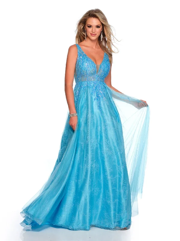 cocktail dresses with beaded straps for sparkle --Long Evening Dress by Dave and Johnny 11377