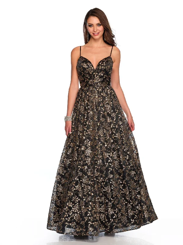 cocktail dresses with layered skirts for dramatic effect --Long Evening Dress by Dave and Johnny 11548