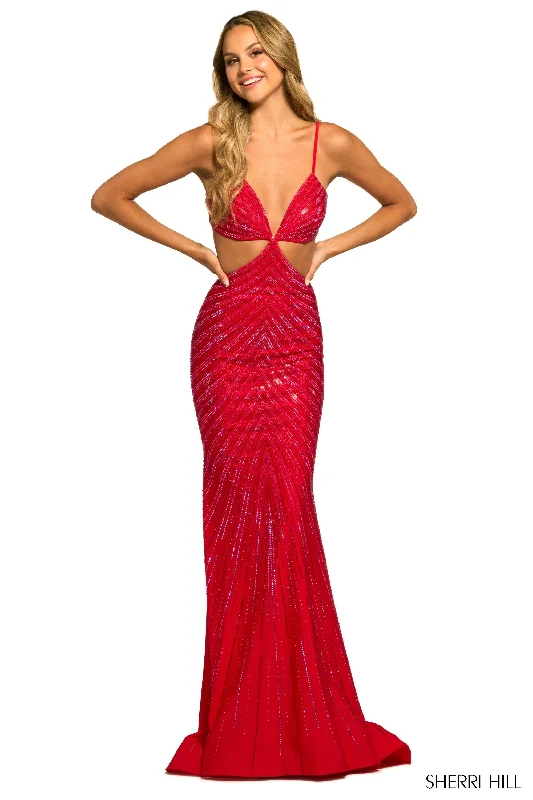 formal dresses with satin sashes for waist accentuation --55518