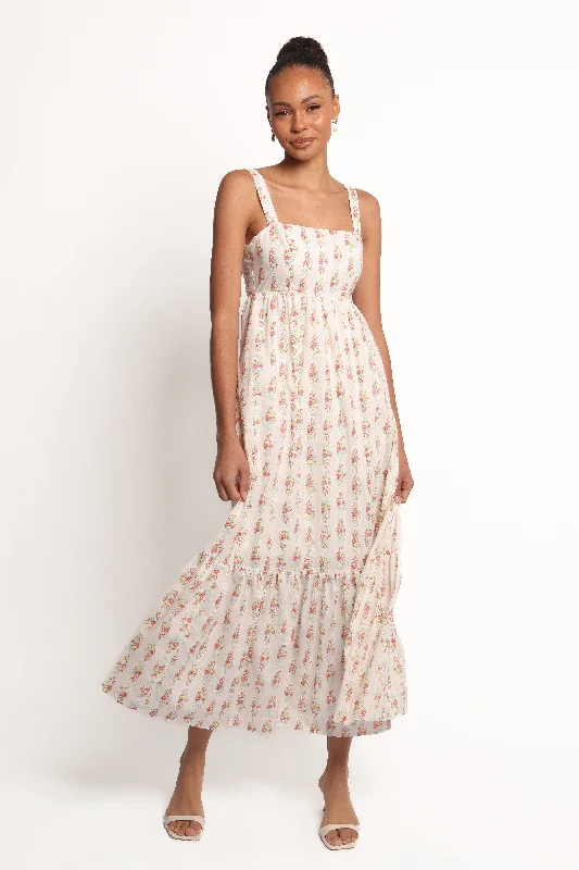Spring dresses with sequin accents for a party-ready style -Gabriela Maxi Dress - Off White