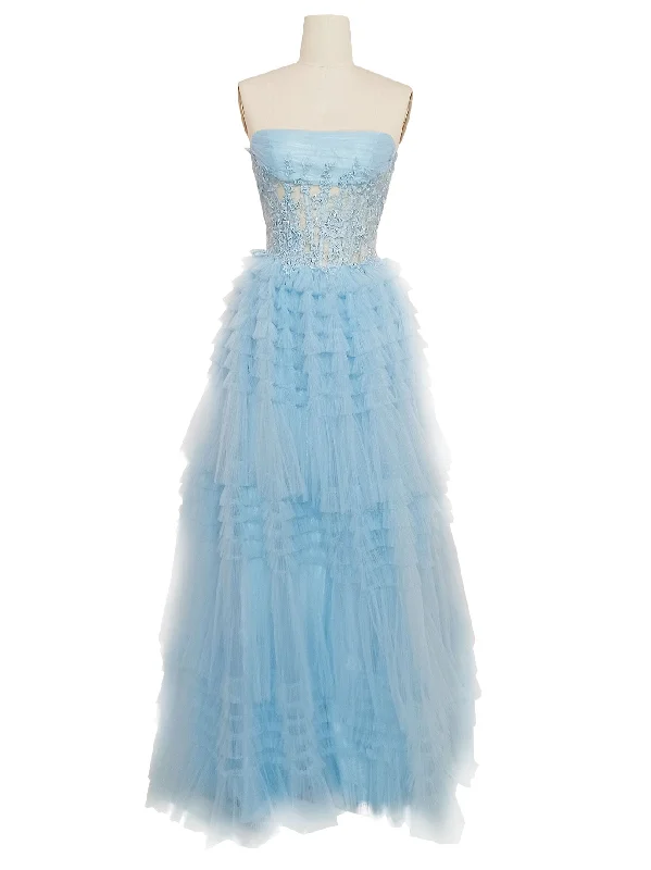 cocktail dresses with sequin skirts for party nights --Long Evening Dress by Dave and Johnny 11679