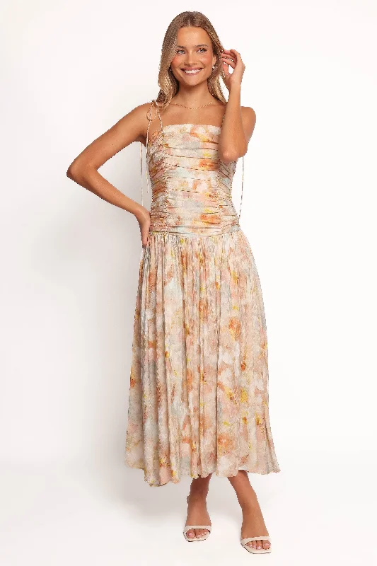 Wedding guest dresses for spring and summer with floral patterns -Xiomara Maxi Dress - Multi