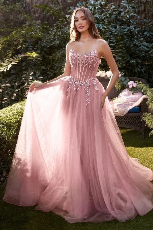 formal dresses for winter weddings with velvet and long sleeves --Andrea and Leo A1267 Dress