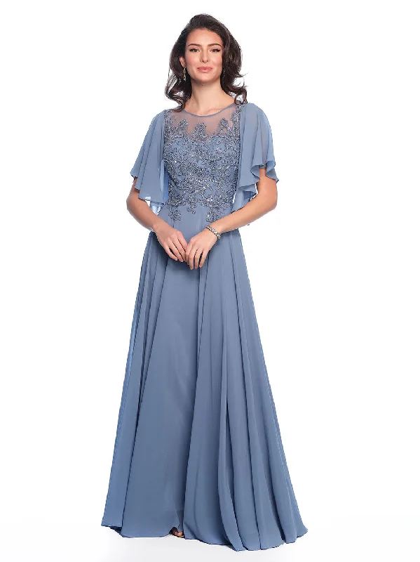 Wedding guest dresses for formal evening celebrations -Long Evening Dress by Dave and Johnny 11676